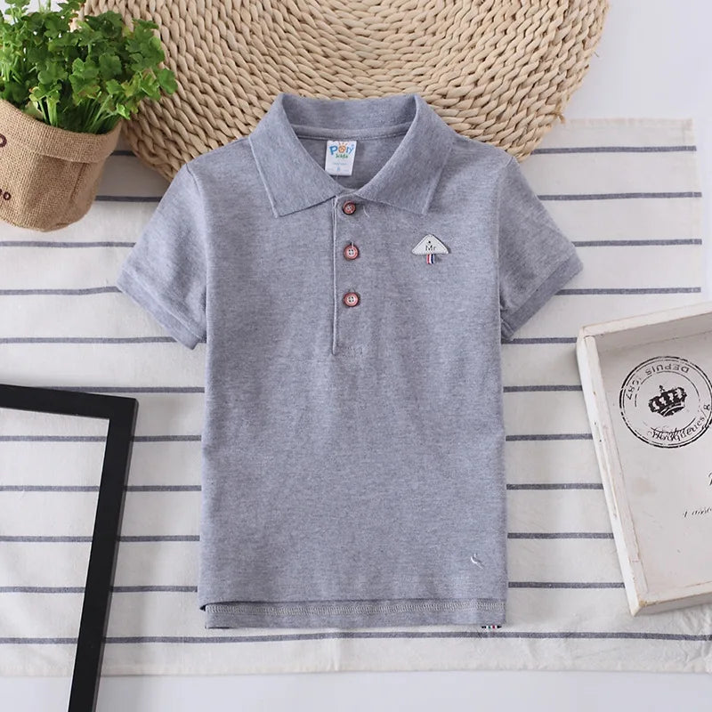 Boys Polo Shirts Short Sleeve Kids Shirt for Boys Collar Tees Fashion Baby Boys Girls Shirts 2-16 Years Children Clothes Tops