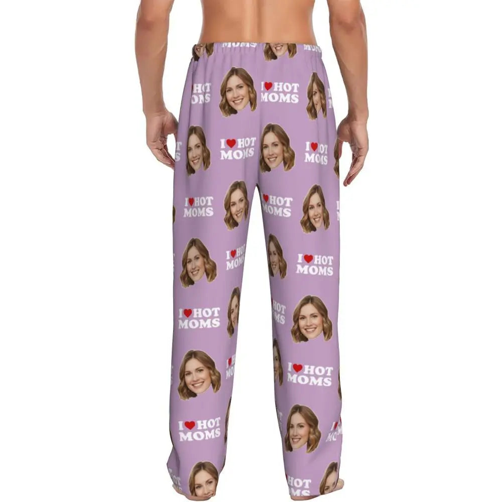 I Love Hot Moms Custom Pajama Pants