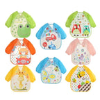 0-3 Years Baby EVA Waterproof Anti-dirty Bib Long Sleeve Strap Coat Dirt Proof Soft Feeding Bib Cute Cartoon Pattern Burp Cloths