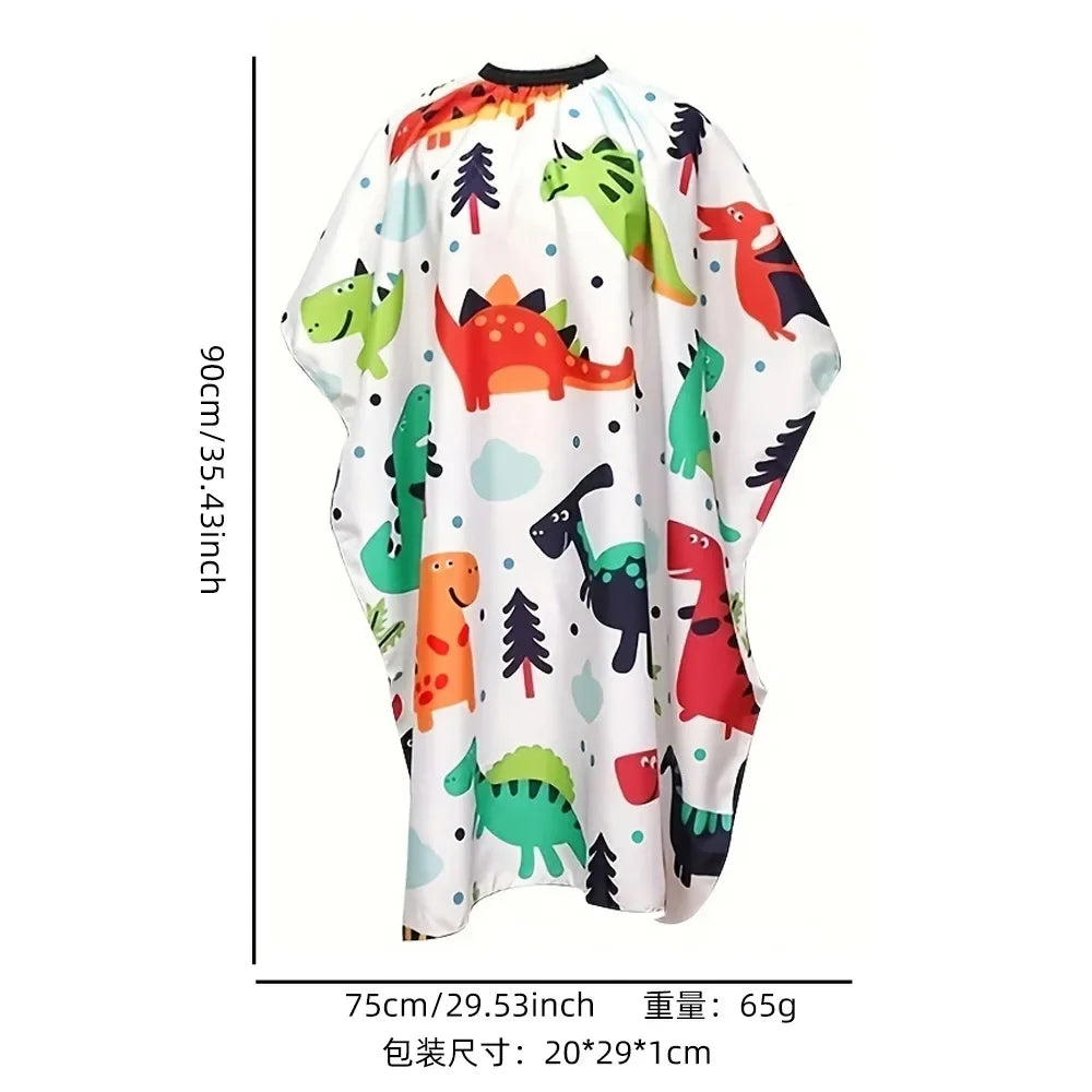 Kids Cartoon Haircut Hairdresser Cape Professional Hair-Cut Salon Barber Wrap Waterproof Cutting Gown Hair Care Styling Supplies