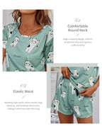 Women Pajamas Sets Short Sleeve