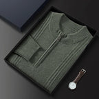 Men's Sweater Pullover Autumn Winter Sweater Warm Clothing 100% Cashmere Business Long Sleeve Classic Quality Mock Neck Knit Top
