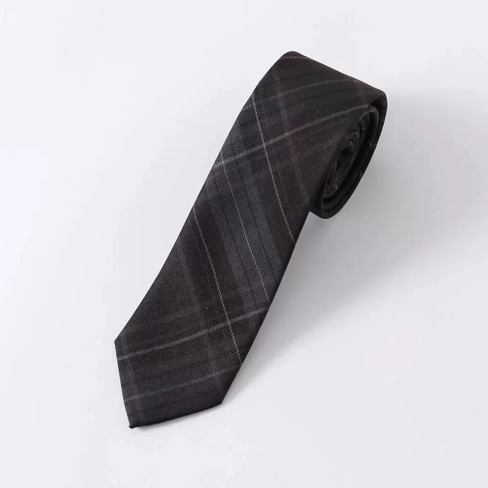 Cotton Plaid Ties For Men Women Casual Wine Red Stripe Necktie For Wedding Party Boys Girls SuitsTie Skinny  Necktie Gravatas