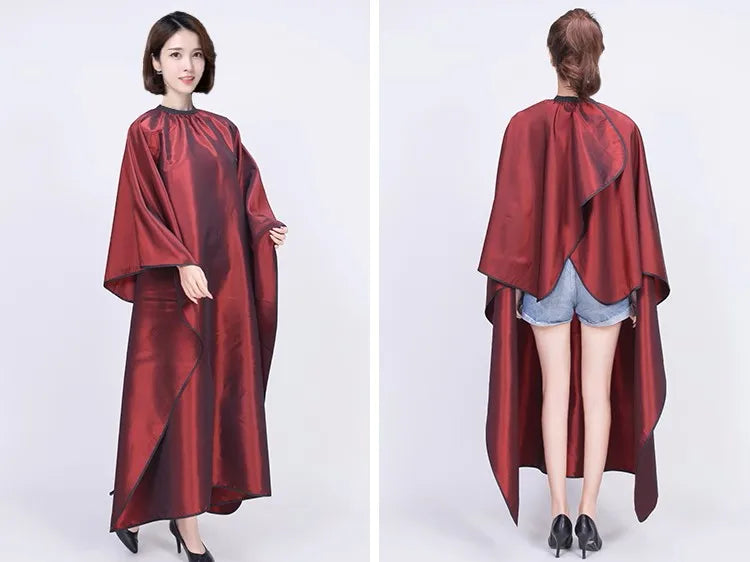 Custom Logo Water Repellent Adjustable Metal Button Hair Salon Work Hair Salon Hair Dressing Capes
