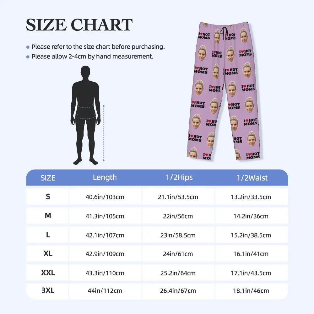 I Love Hot Moms Custom Pajama Pants
