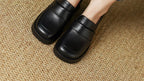 Shoes for Women Retro British Style Thick High Heels Loafers Platform Leather Shoes 2024 summer new French Square Toe Women Shoe