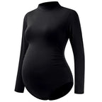 Maternity Bodysuit Pregnant Long Sleeve Stretchy Sexy Tight Bodycon Women's Photography Clothing Large Size