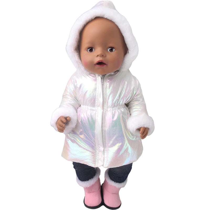 43 cm Doll Clothes Down Jackets Warm Coat for American Girl Doll Accessories Fashion New Baby Born Down Jackets Suit 18inch Doll