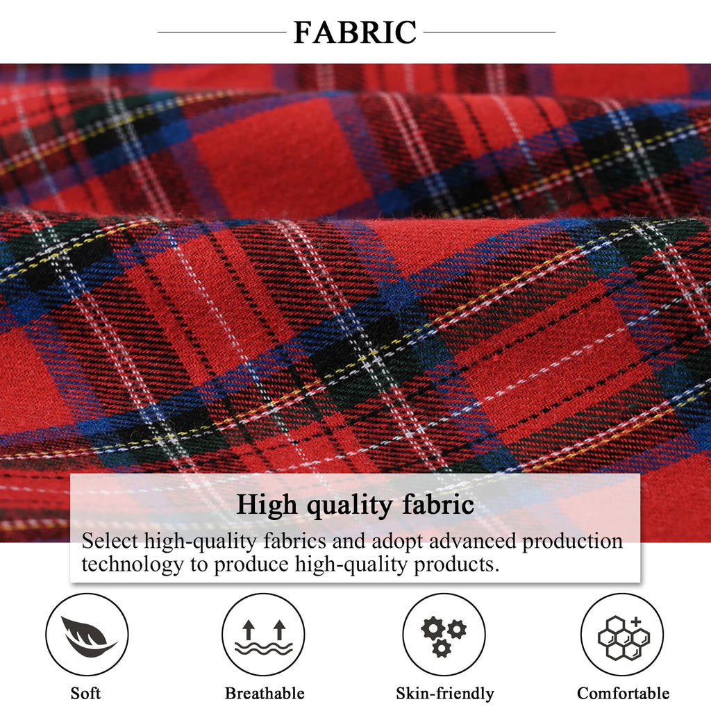 Girl's Shirt,Long Sleeve Girls Checked Dress,Fashion Sweet Teens Blouse,Lapel Letter Print Children's Plaid Tops,Princess Dress