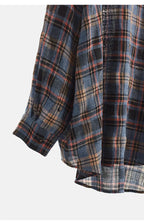 High-Quality Custom-Made Fabrics, Very Limited Quantity ~ Women's Plaid Long-Sleeve Shirt with Polo Collar, Casual Slim-Fit Loose Top, New Autumn 2025 Model