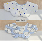 [2] Baby double-sided saliva towel ins K-style New arrival baby cotton bib Easiest for match double-sided saliva pocket bib