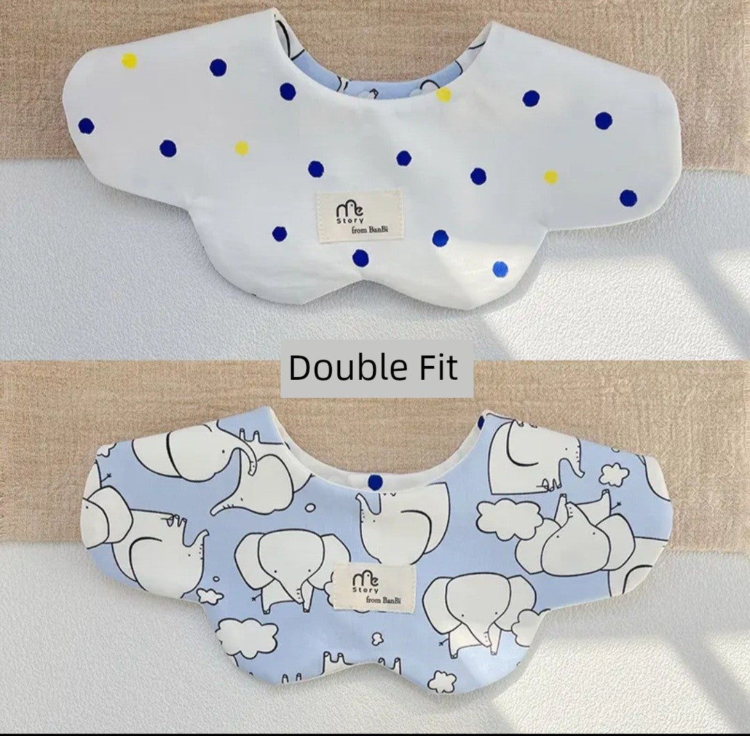 [2] Baby double-sided saliva towel ins K-style New arrival baby cotton bib Easiest for match double-sided saliva pocket bib