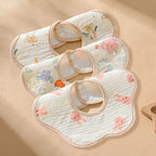 Baby saliva towel cotton bib gauze newborn waterproof spit milk rotating bib cute bib for boys and girls. baby bibs  baby stuff