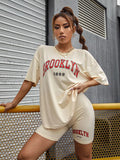 Women's Pajamas Sets Casual Loose T-Shirt Tight Shorts Slim Outside Homewear Comfortable Breathable Beautiful Stylish Trendy