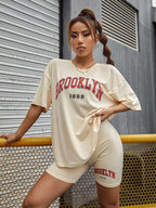 Women's Pajamas Sets Casual Loose T-Shirt Tight Shorts Slim Outside Homewear Comfortable Breathable Beautiful Stylish Trendy