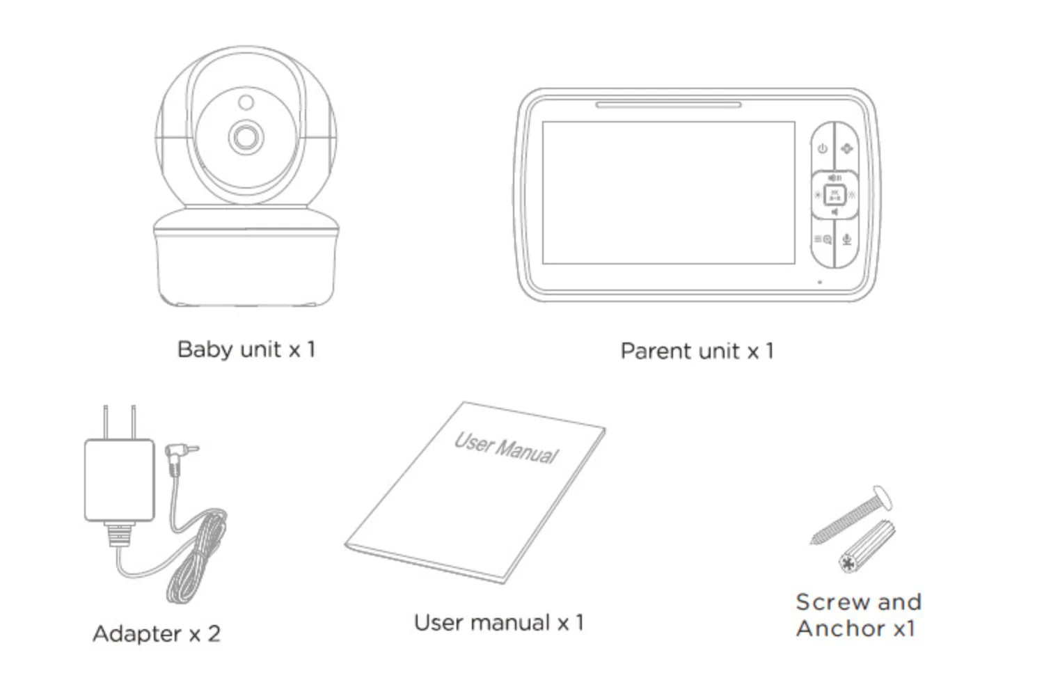 Babystar 5inch Video Baby Monitor with Remote Pan-Tilt-Zoom Camera and Audio.Two Way Talk VOX Mode Lullabies BabyPhone