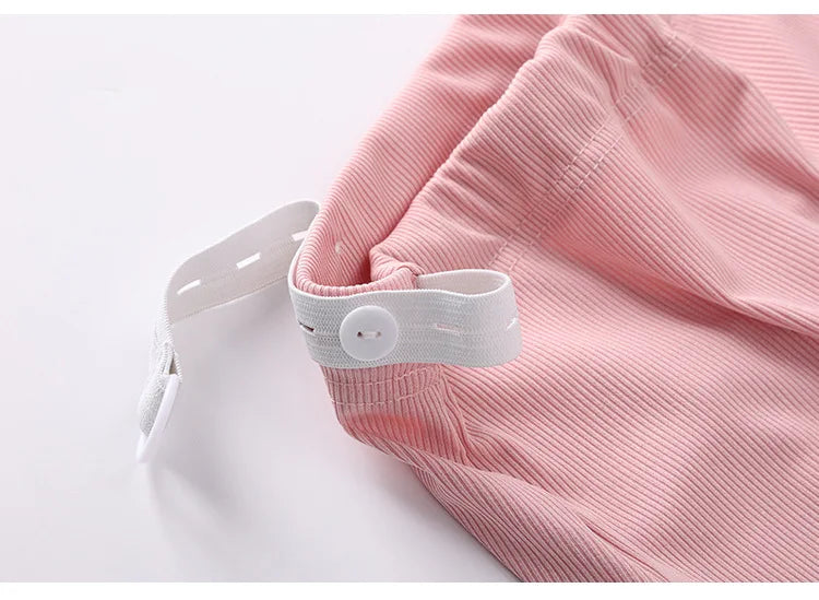 Maternity Clothings Maternity Wide Leg Pregnancy Pants Wear Trousers with Vertical Stripes Clothes for Pregnant Women