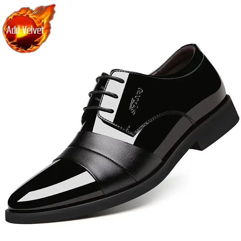 Men Casual Business Patent Leather Dress Shoes