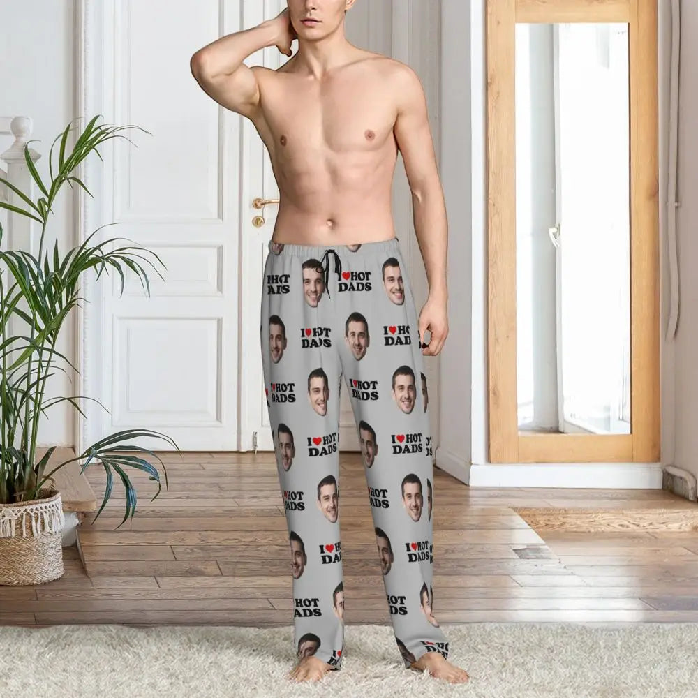 I Love Hot Moms Custom Pajama Pants