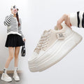 Shoes for Women Autumn Trend New Woman Flats Shoes Chunky Lace-up Soft-sole Casual Sneakers Female Vulcanized Shoe Walking Shoe