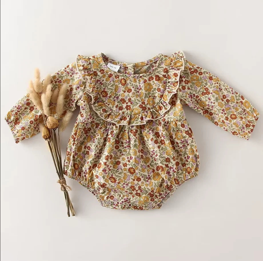 Baby Girl Clothes For 0-2Y Spring Soft Cotton Newborn Baby Girl Long Sleeves Romper Fashion Infant Clothing