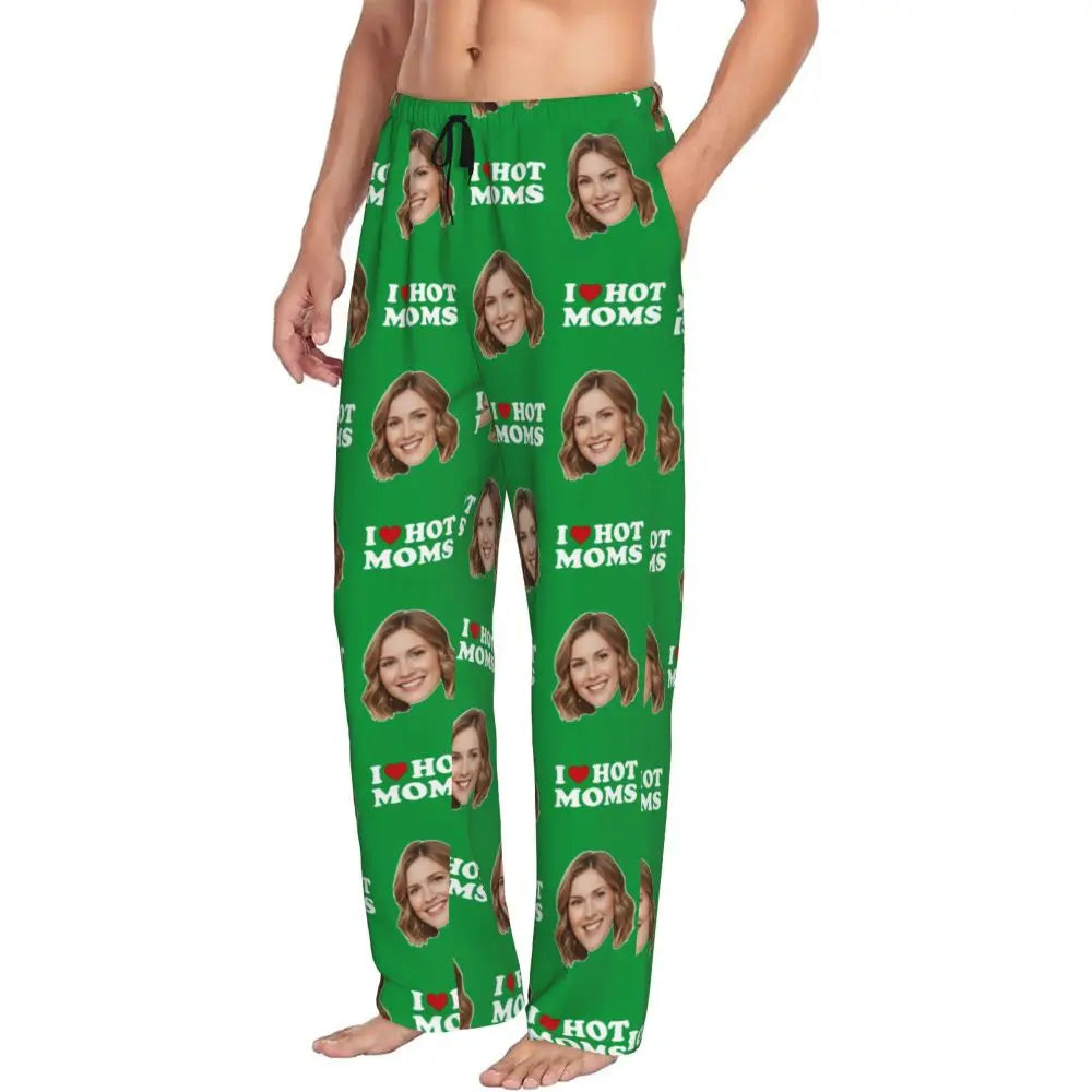 I Love Hot Moms Custom Pajama Pants