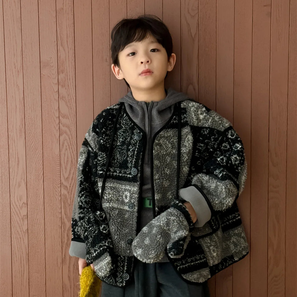 Childrens Coat 2025 Autumn Winter New Thick Windproof Korean Versatile Top Fashionable and Casual Daily Temperament Wear