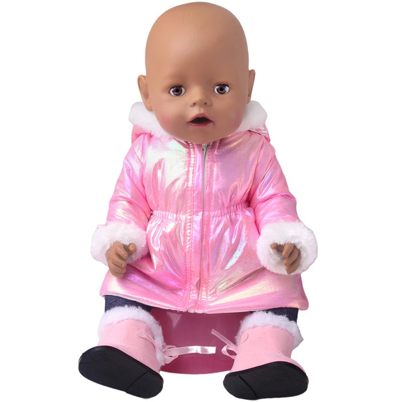 43 cm Doll Clothes Down Jackets Warm Coat for American Girl Doll Accessories Fashion New Baby Born Down Jackets Suit 18inch Doll