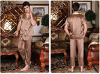 New Male Pajamas Set Homewear Print Short Sleeve