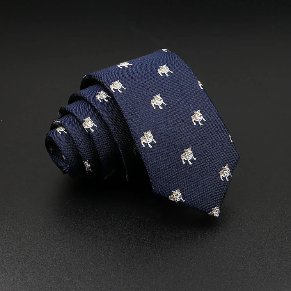 New Design Animal Tie For Men Polyester Woven Necktie Ladybug Dog Dinosaur Shark Jacquard Fashion Party Wedding Gravata Ties