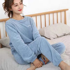 2025 Men's Thick Flannel Pajama Sets Couple Casual