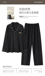 Pajamas for Men Sleepwear Sleeping Autumn Cotton Large-sized Casual Long-sleeved Pants Summer Winter Suits