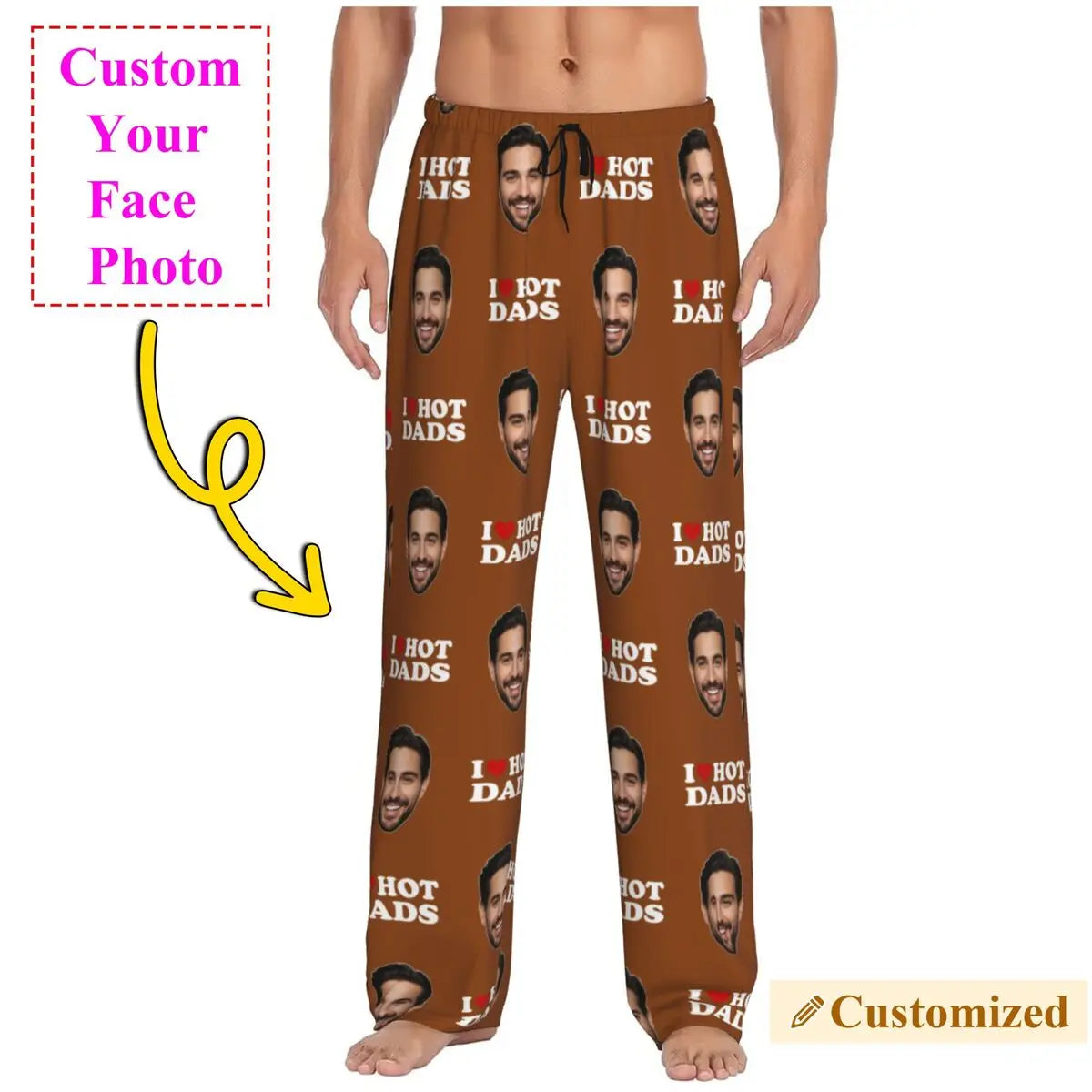 I Love Hot Moms Custom Pajama Pants