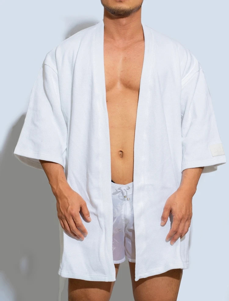 Men's Bathrobe Fashion Basic Modal Comfortable 100% Cotton Pajama Male Casual Home Bath Robes