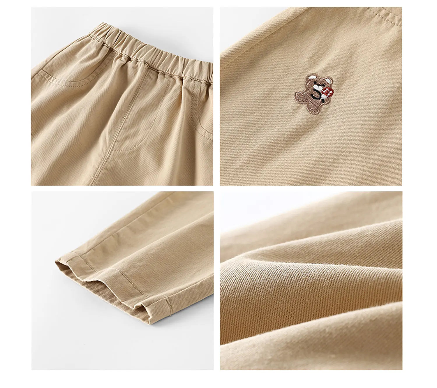 2025 Fall New Toddler Kids Pants Cotton Cartoon Embroidered Harem Pants Baby Boy Casual Striped Denim Baggy Trousers