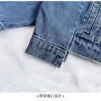 Girl Denim Jacket Spring and Autumn Children's Casual Jeans Clothes Little Girl Baby Denim Coat