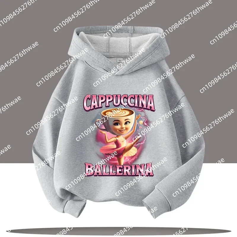 Boy's sports shirt -interesting Italian brain rot Tung Tungtung Sahur children's hooded shirt                h cartoon print-fall/winter top