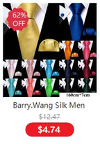 Male Luxury Neck Tie For Men Business Red Striped Silk Tie Hanky Cufflinks Set Barry.Wang Fashion Neckwear Wedding Party Casual