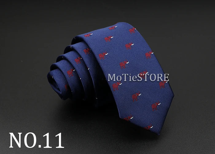 New Design Animal Tie For Men Polyester Woven Necktie Ladybug Dog Dinosaur Shark Jacquard Fashion Party Wedding Gravata Ties