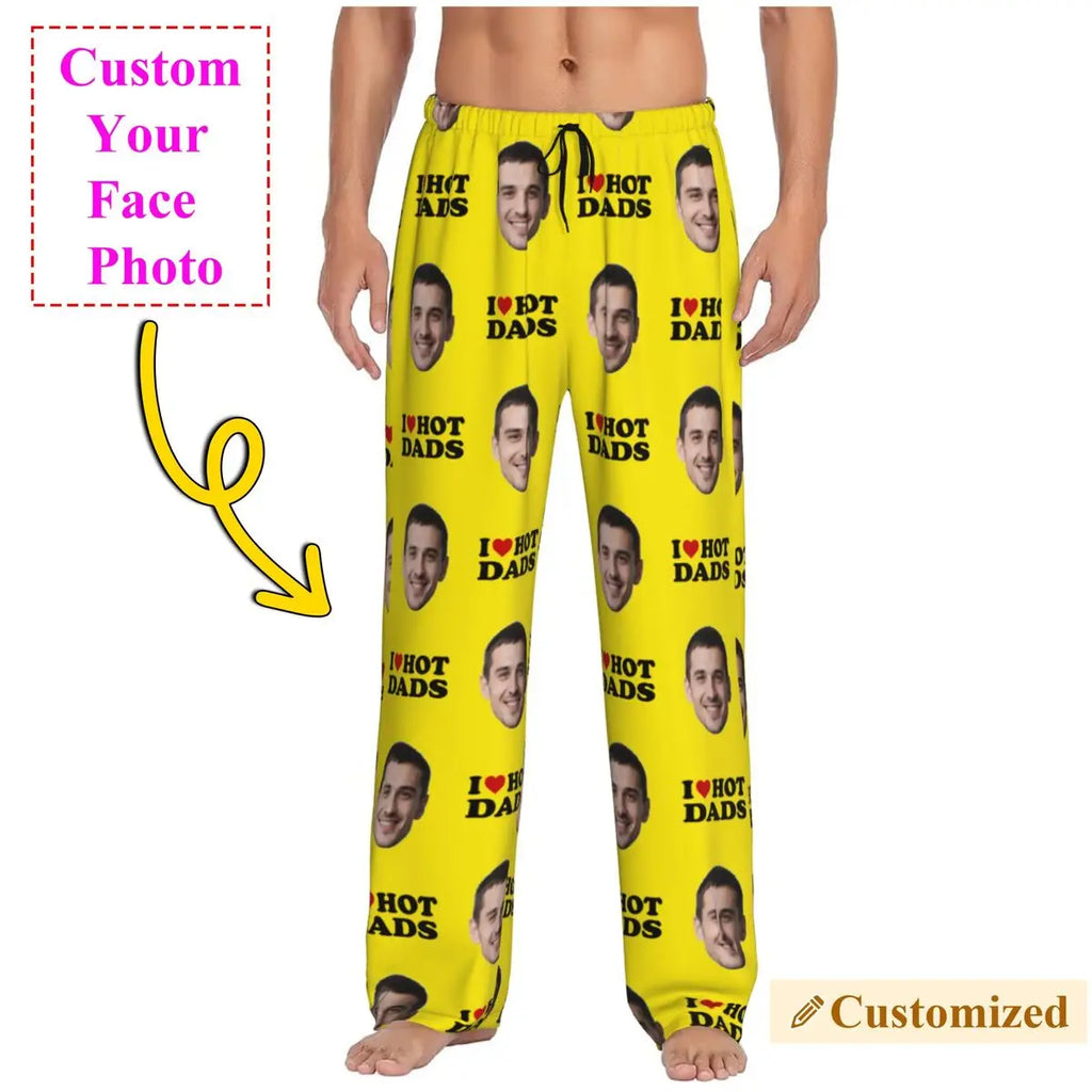 I Love Hot Moms Custom Pajama Pants