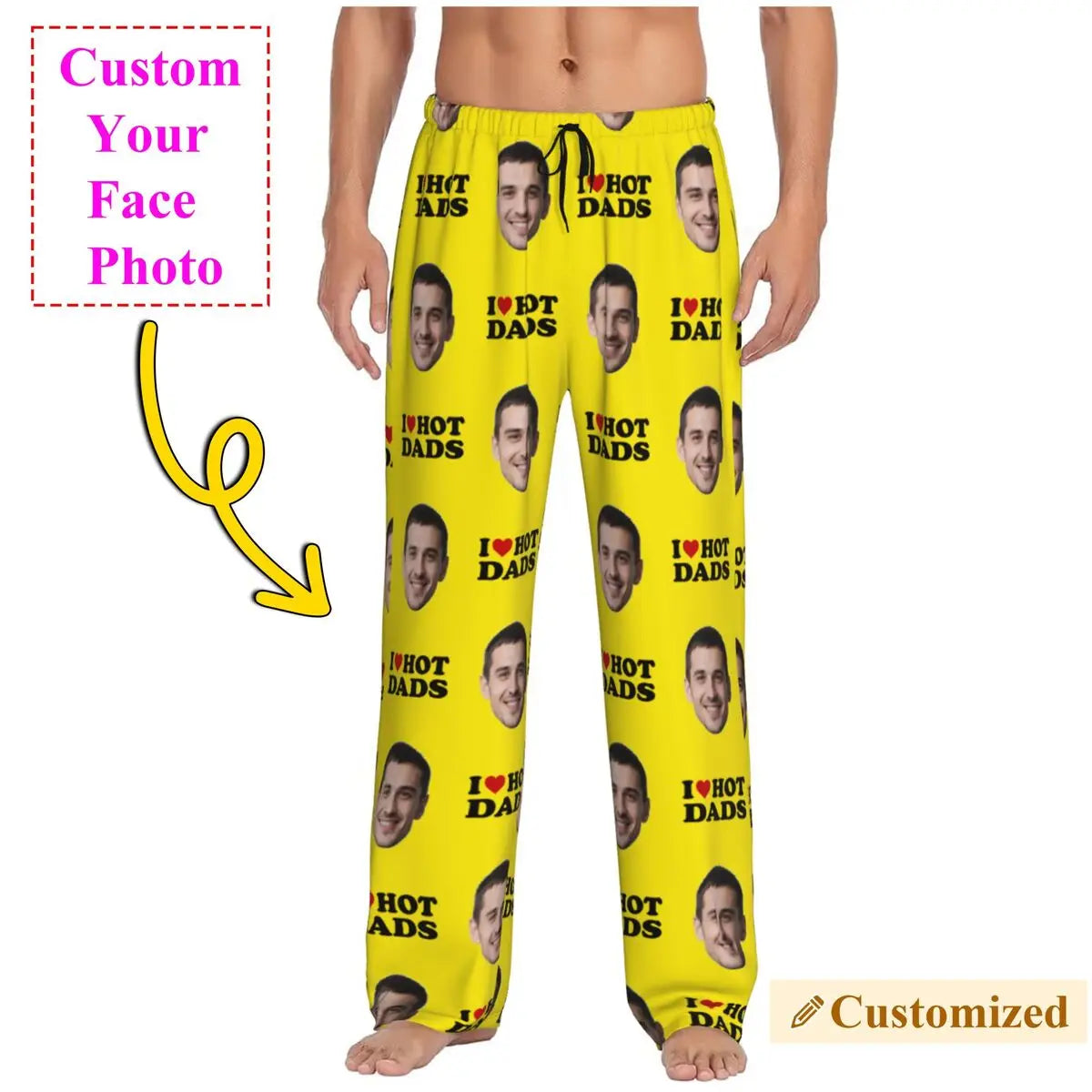 I Love Hot Moms Custom Pajama Pants