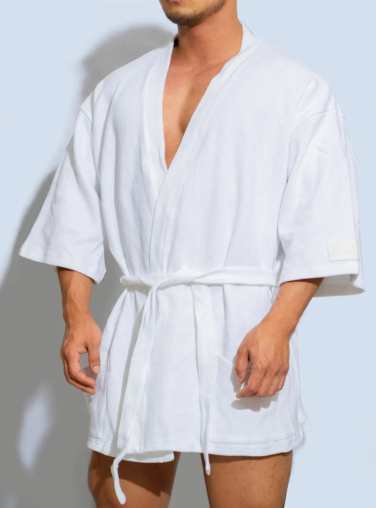 Men's Bathrobe Fashion Basic Modal Comfortable 100% Cotton Pajama Male Casual Home Bath Robes