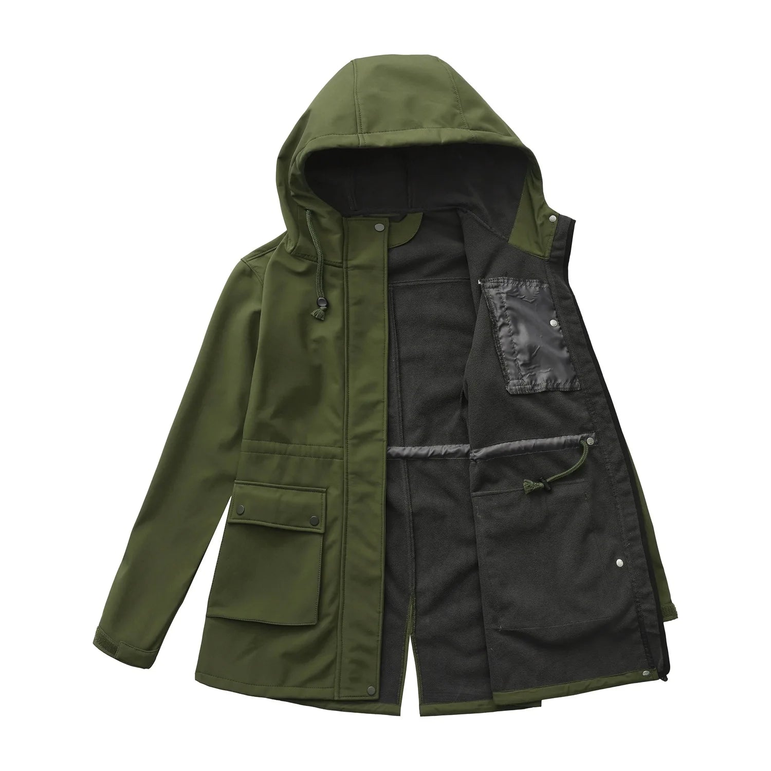 Waterproof Autumn Women's Mountaineering Coat Solid Big Pockets Hooded Loosse Female's Jacket Windproof Thermal outwear For Lady