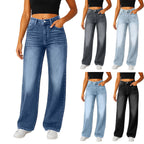 Wide-Leg Jeans Women Light Blue High-Waisted