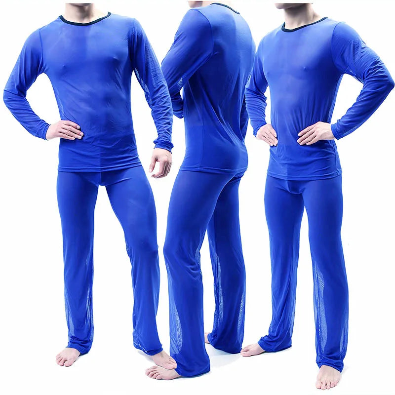 Sheer Pajamas for Men Sexy Mens Sleepwear