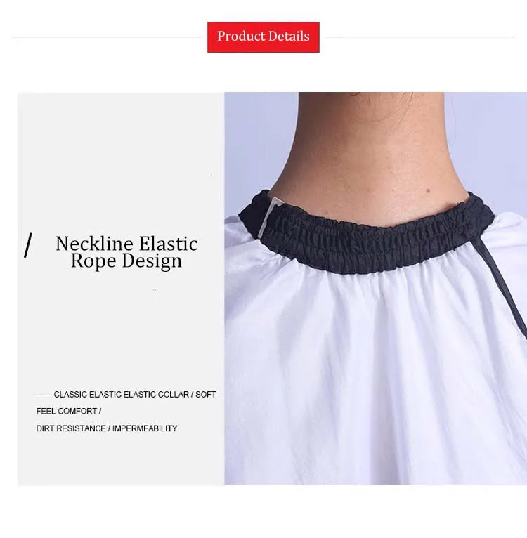Custom Logo Water Repellent Adjustable Metal Button Hair Salon Work Hair Salon Hair Dressing Capes