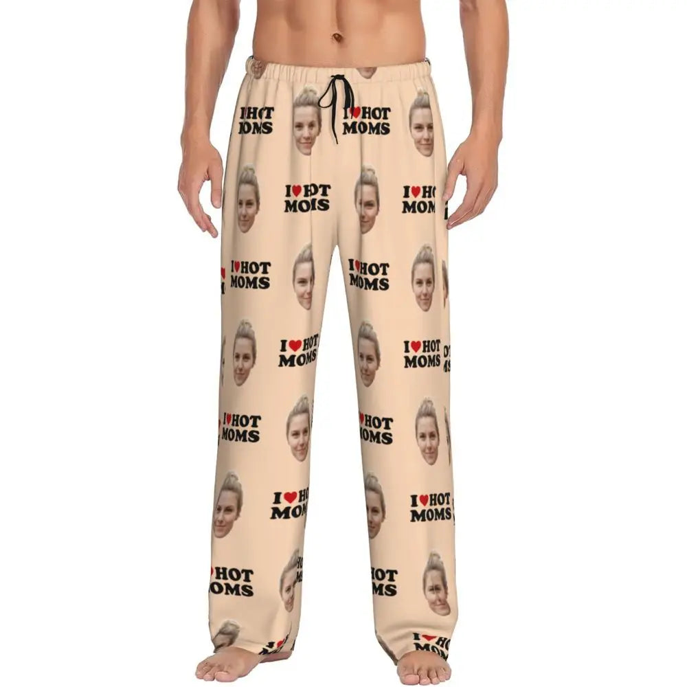 I Love Hot Moms Custom Pajama Pants