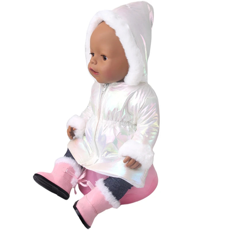 43 cm Doll Clothes Down Jackets Warm Coat for American Girl Doll Accessories Fashion New Baby Born Down Jackets Suit 18inch Doll