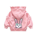 Girls Hooded Jacket Fashion Spring Autumn Long Sleeve Outwear Coat Kids Cartoon rabbit Coat Children Clothing 1 2 3 4 5 6 Years
