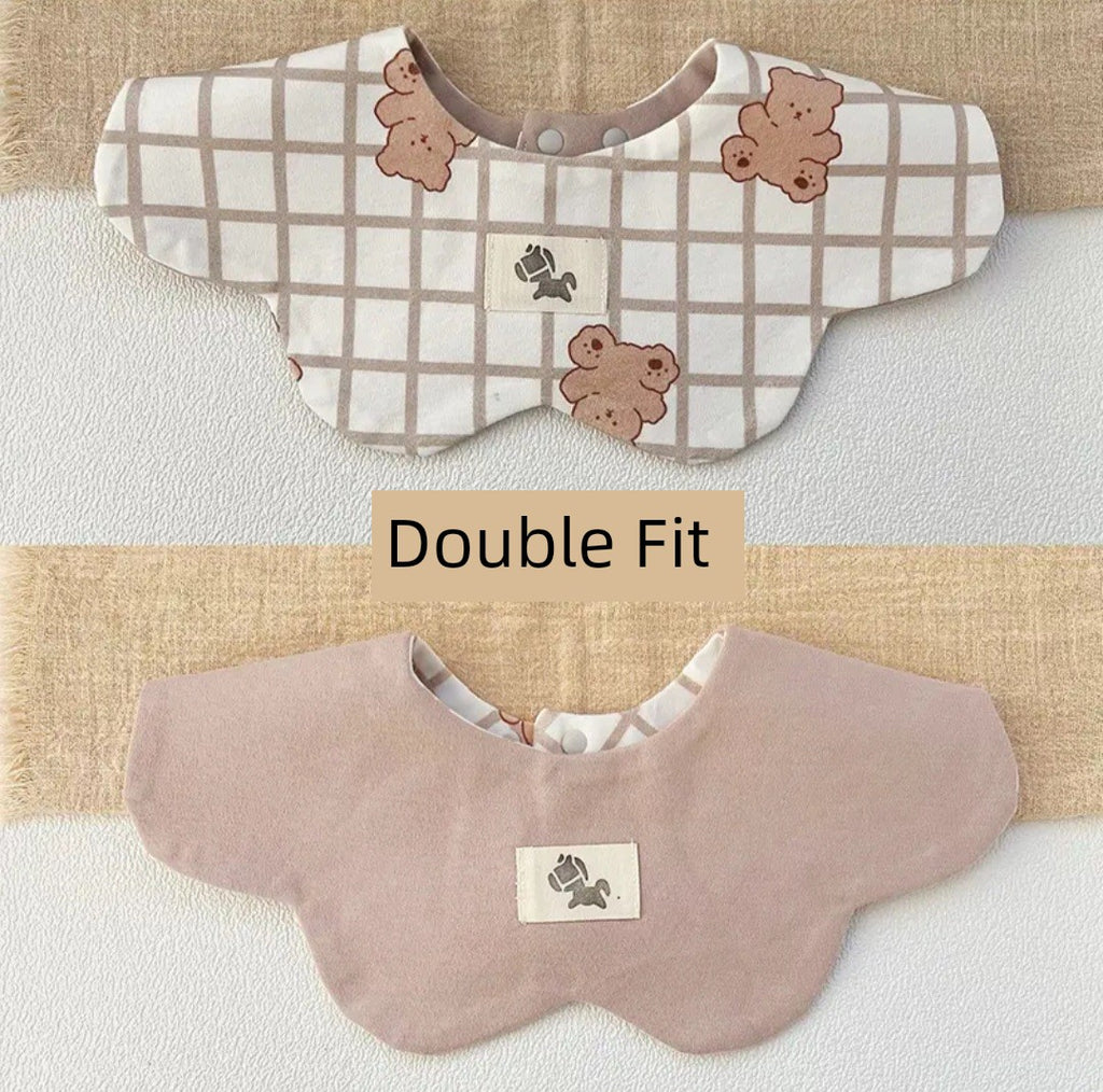 [2] Baby double-sided saliva towel ins K-style New arrival baby cotton bib Easiest for match double-sided saliva pocket bib